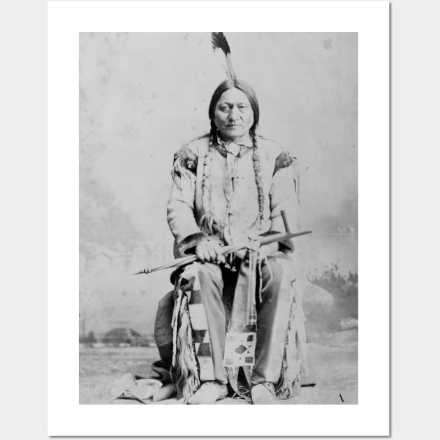 Vintage Chief Sitting Bull Native American Photograph Wall Art by pdpress